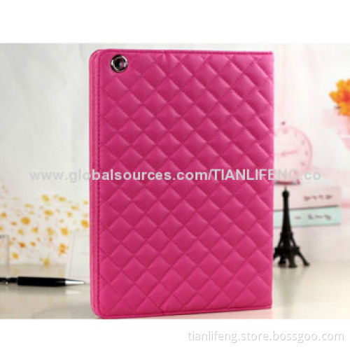 Fashionable Leather Case for iPad 2, 3 and 4, with Lovely Quilted